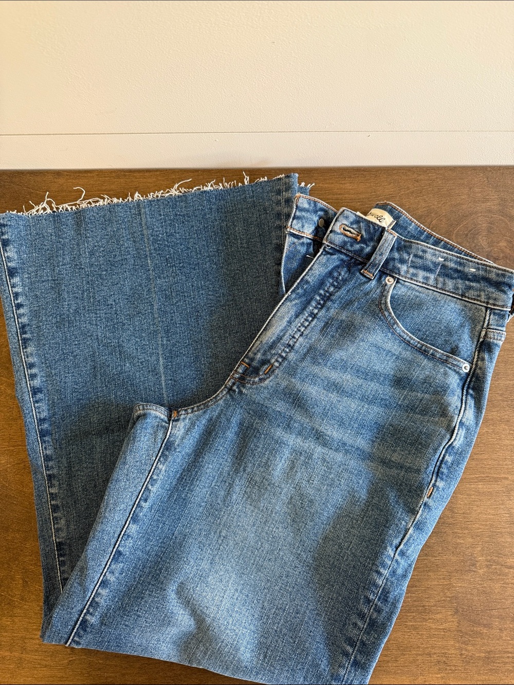 Madewell curvy flared wide leg jeans